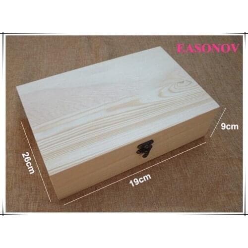 Large Clamshell Vintage Wooden Storage Box Rescue tool box Craft Jewelry Natural Wood Packing box Clothes Book Organizer box