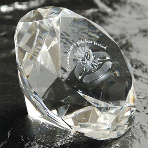 Large 120MM Crystal Diamond Paperweight Party Wedding Decorations Centerpiece