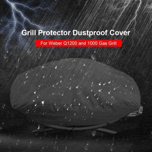 BBQ Cover Outdoor Dustproof Waterproof For Weber Heavy Duty Grill Covers Rain Protective Outdoor Barbecue Cover Round Ordinary