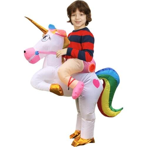 Unicorn Inflatable Costumes Kids Walk Animal Mascot Halloween Cosplay Costume School Game Party Birthday Gifts for Children