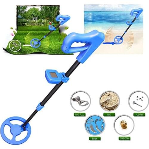 Lightweight Junior Metal 6.5 Inches Depth Detector for Kids with Large Back-lit LCD Display Waterproof Coil for Treasure Hunting