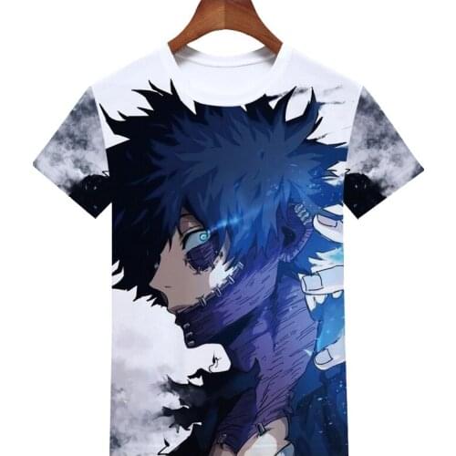 My Hero Academia Todoroki Shoto Midoriya Izuku Dabi Printed T-shirt Cosplay Costume Boku no Hero Academia Men Women Tshirt Tees