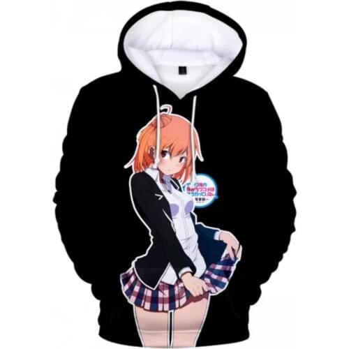 Creative 3D My Teen Romantic Comedy SNAFU hoodies Men/women Hoodie sweatshirts casual Printed Hamachi pullover Boys/girls Tops