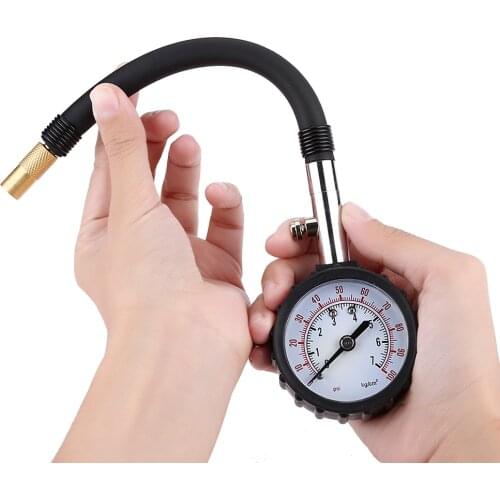 Long Tube Tire Pressure Gauge Meter 0-100Psi High-precision Tyre Air Pressure Tester For Car Motorcycle Universal