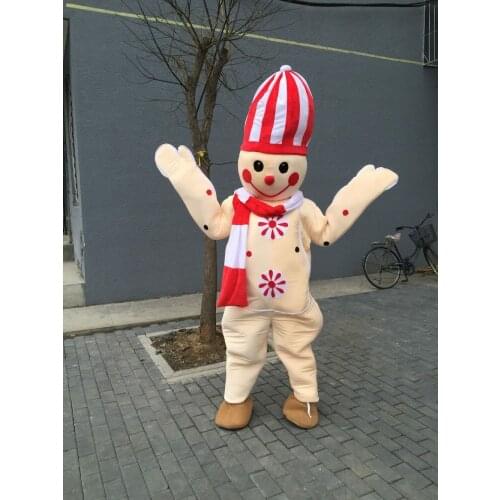 Snowman Mascot Costume Christmas Dress Up Clothes Adult Cosplay Set Cartoon Horn Doll Color Winter Gift