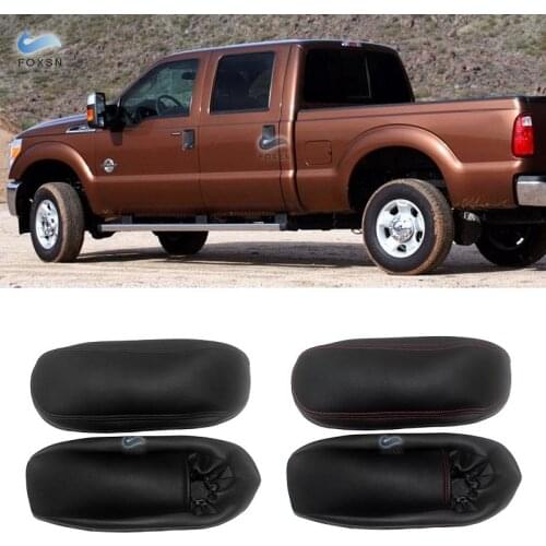 For Ford F250 F350 Excursion Lariat 1999 - 2007 Microfiber Leather with Foam Side Seat Armrest Handle Cover Protective Trim