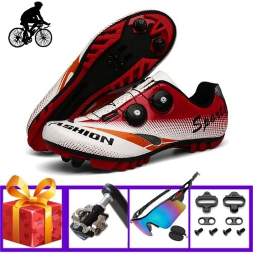 Sapatilha Ciclismo Mtb Cycling Shoes Men Women Mountain Bike Sneakers Add SPD Pedals Bicicleta Triatlon Breathable Self-locking