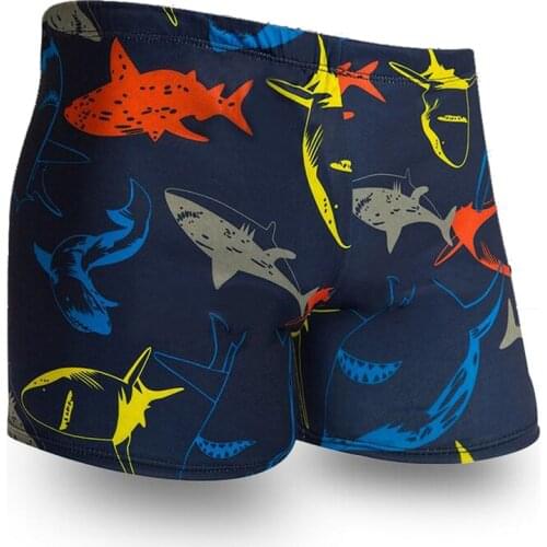 Red Shark Prints Men Male Swim Pool Swimming Suit Swimwear Bathing Shower Boxer Shorts Beach Trunks Briefs Swimsuit Beachwear