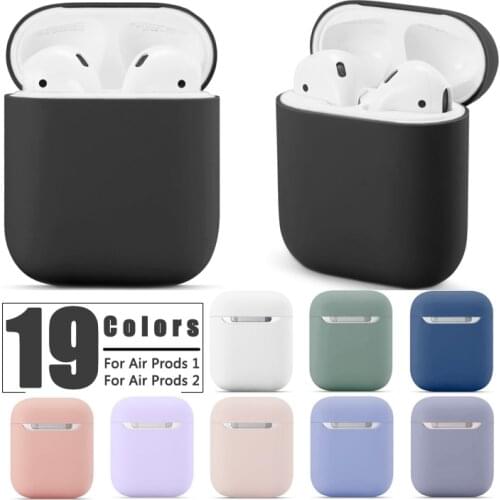 Soft Silicone Cases For Apple Airpods 1 2 Cover Wireless Earphone Case for apple airpods 1 2 Solid color Anti-scratch case Cover