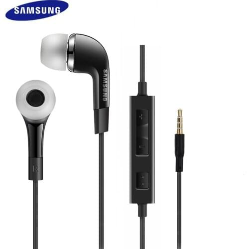 Samsung EHS64 Earphone In-Ear Wired 3.5mm Headset Color Black White with Microphone Speaker for Galaxy S8/S8Plus S9/S9Plus