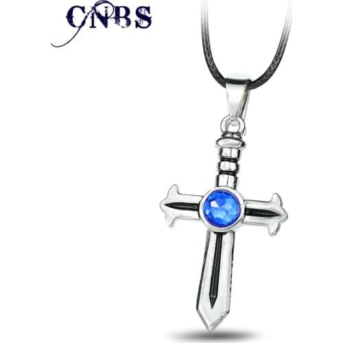 Fairy Tail Personality Pendant&Necklace The choker Cross Crystal High Quality non-fading environmental Jewelry