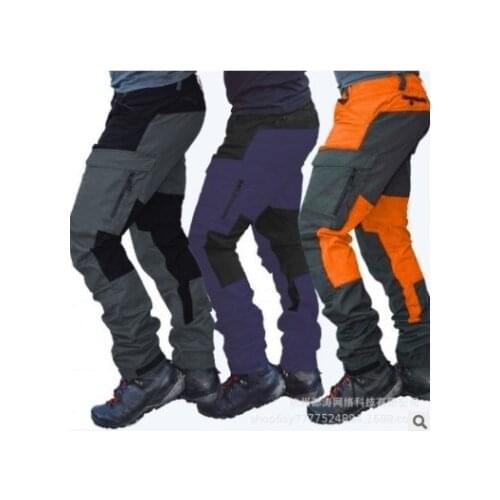 Cross-border new trousers slim outdoor sports European and American fashion locomotive leisure multi-pocket overalls men color t