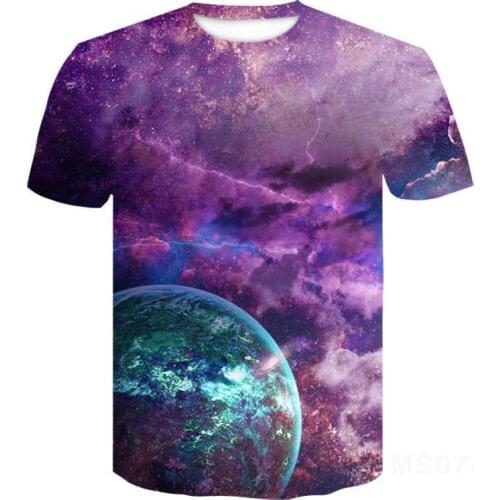 New Printed 3d T -Shirts Men 'S Women 'S T -Shirts 3d Printing Stars Sky Cool T -Shirts Boys Girls Fashion Streetwear Tops