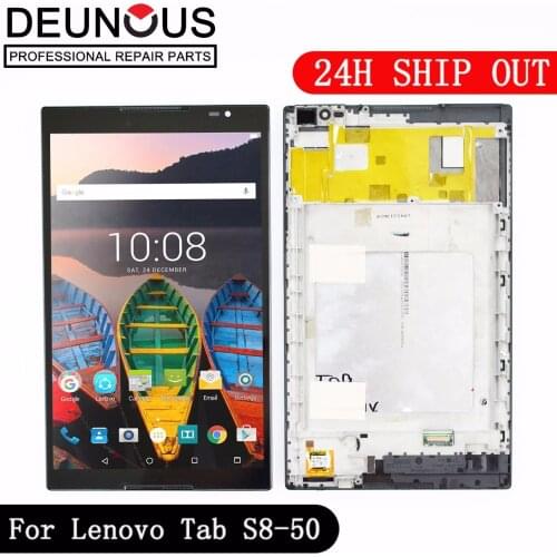 New 8 inch For Lenovo Tab S8-50 S8-50F S8-50L S8-50LC LCD Display + Touch Screen Digitizer Glass Lens assembly with frame