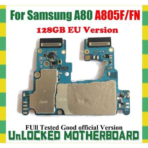 100% unlocked For Samsung Galaxy A80 motherboard A805F A805G original with full chips Android system full working