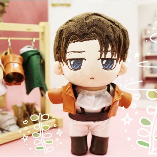 Anime Attack On Titan Levi Plush - 9"/23cm Uoozii Ackerman Doll Clothes Changeable Plushie Figure Anime Merch Gift For AOT Fans