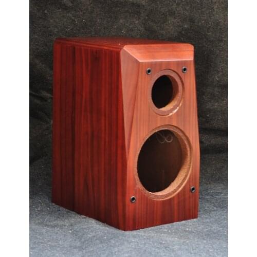 1 Pair 6.5 Inch 7 Inch Real Veneer bookshelf HiFi Speaker Empty Box Top Fillet Beveled Rosewood Veneer Shell