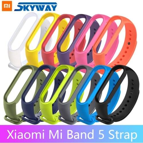 Xiaomi Mi Band 5 TPU Wrist Strap For MiBand 5 bracelet Wristband Silicone Straps 12 Color fashion Silicone Strap