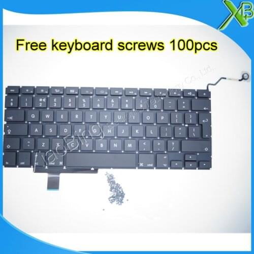 Brand New For MacBook Pro 17.1" A1297 UK keyboard+100pcs keyboard screws 2008-2011 Years