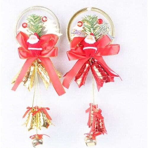 Merry Christmas Tree Decoration Xams Santa Claus Bell Pendant Ornament Christmas Holiday Family Party Gifts Navidad New