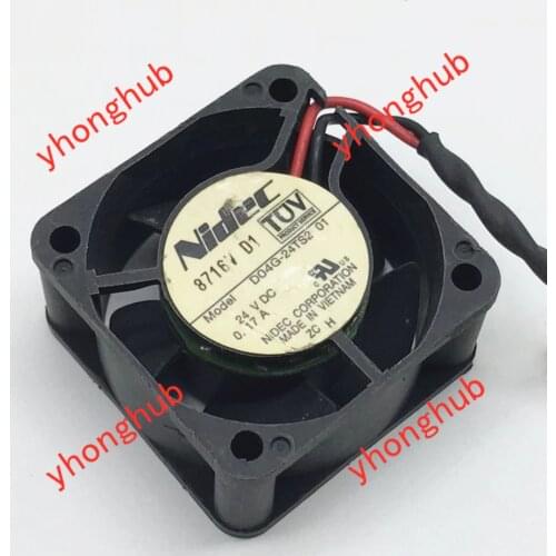 Nidec D04G-24TS2 03 DC 24V 0.17A 40x40x20mm Server Cooling Fan