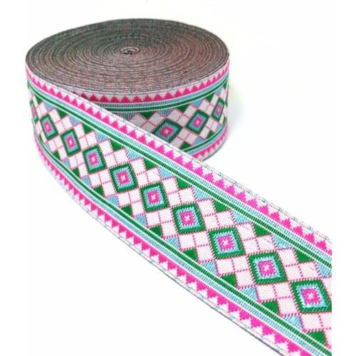 ZERZEEMOOY 2017 NEW 1-1/4" 33cm 8yard/lot single face HOT GEOMETRIC Black background Woven Jacquard Ribbon MZZD2017042705