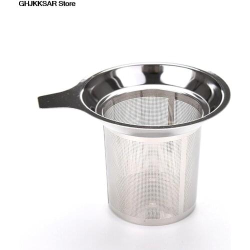 1pc Reusable Stainless Steel Mesh Tea Infuser Tea Strainer Teapot Tea Leaf Spice Filter Drinkware Kitchen Accessories