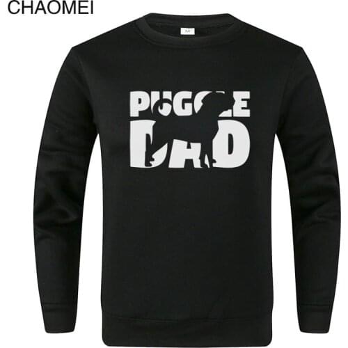 2019 Funny Puggle Dad Sweatshirt Puggle Gift Father Dog Dad Sweatshirts Hoodie Men Warm Fleece Pullovers Unisex Clothes C39