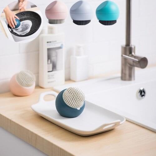 2020 1pc Silicone Dish Washing Cleaning Brush Scrubber Dishwasher Kitchen Cleaner Tools
