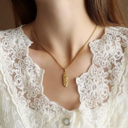 2021 Personalized Choker Fashion 18 k Gold Plated Jesus Elliptical Pendant Necklace Woman Stainless Steel Jewelry Never Fade