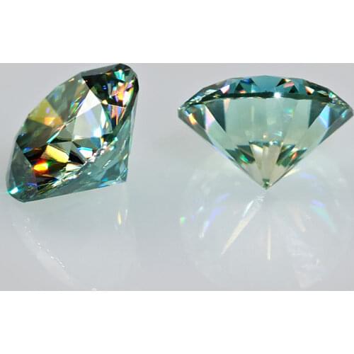 BOEYCJR 0.5/1/1.5/2/3ct Round Brilliant VVS1 Blue Moissanite Diamond Loose Bead Jewelry Accessories