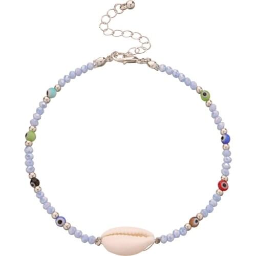 Bohemian Colorful Eyes Beads Anklets For Women Handmade Beach Shells Anklet Bracelets Foot Jewelry Gift Barefoot Sandal Tobillo