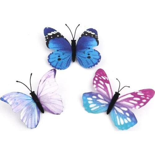 DoreenBeads Fashion Brooches For Women Jewelry Fabric Ethereal Butterfly Pin Brooches At Random Charms 5.5cm x 4.2cm, 1 Piece