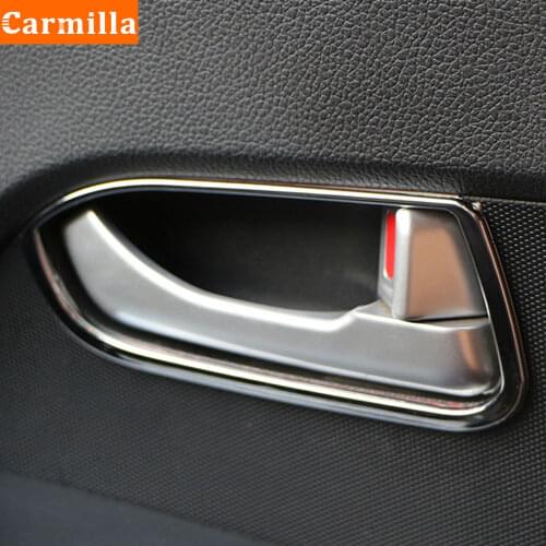 Carmilla 4Pcs/Set ABS Chrome Inner Door Handle Circle Trim for Kia Sportage 3 R 2011 2012 2013 2014 2015 Door Bowl Cover Sticker