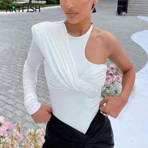 Nude Bodysuits Women 2020 Autumn Bodycon Ladies Pink Rompers Outfits Heart Collar Evening Party Jumper Long Sleeve Sexy G2103