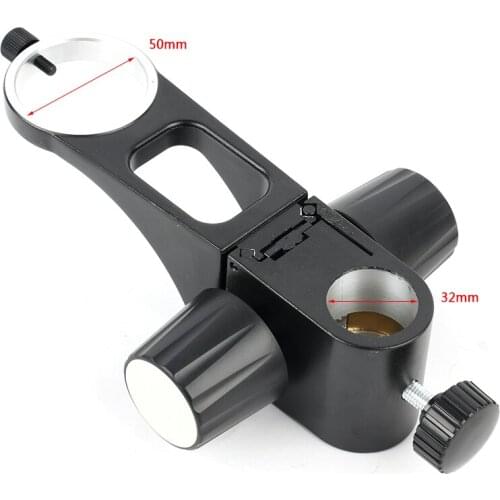 Diameter 50mm C Mount Zoom Lens Adjustable Focus Holder Install Diameter 32mm Arm Bracket Microscope Stand Gear Accessories