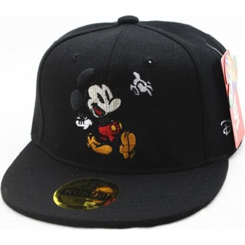 Disney plus Cartoon Mouse Mickey Hat Boy Girl Hip Hop Caps With Ears Flat Mickey Minnie Mouse Baby Travel Hat Figure Toy Gifts