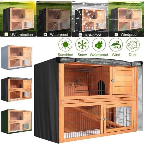 Double Rabbit Cage Dust Cover Summer Sunscreen Waterproof Pet Dust Cover Home Rabbit Cage Dust Protective Cover Tool Supplies