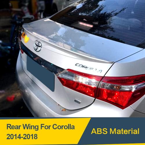 Rear Trunk Lid Car Spoiler Wing ABS Material Car Rear Wing With Appearance Decoration Accessorie For Toyota Corolla 2014 - 2018