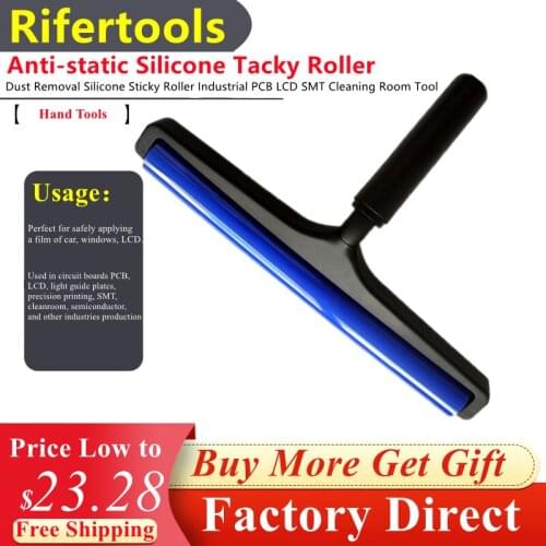 Dust Removal Cleaning Room Tool Silicone Sticky Roller Anti-static Silicone Tacky Roller With Plastic Handle Lint Roller Tools