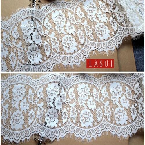 LASUI 2017 NEW 20 cm*3 m =1 lot High quality s fine eyelash lace fabric DIY dress yarn wedding accessories lace trim 0060