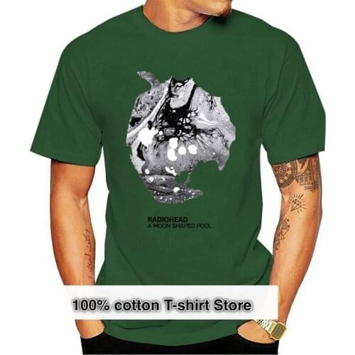 Hot Sale Fashion RADIOHEAD a moon shaped pool summer Rock tee T-shirts 100%cotton O-neck big yard 220gsm heavy metal tee