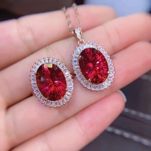 Best Gift Real and Natural Topaz jewelry set Natural Real Topaz 925 sterling silver 1pc Topaz pendant,1pc Topaz ring