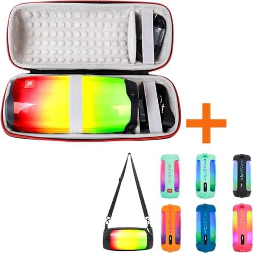 Newest Hard EVA Carry Zipper Storage Box Bag + Silicone Cover Case For JBL Pulse 4 Bluetooth Speaker Bag for jbl pulse 4 case