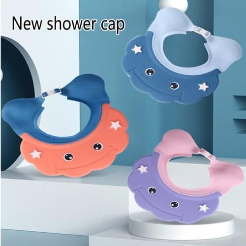 New cute children shower cap sun hat baby shampoo bath shower cap baby care hair sweet style baby hat haircut hat