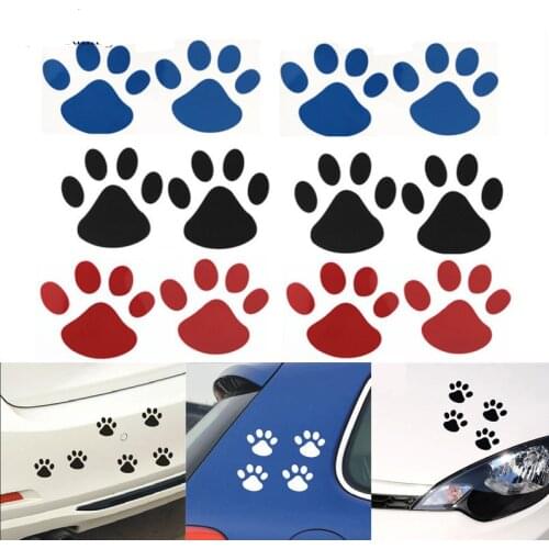 Footprints Dog Paws Panda Footprints Decals Car Stickers Vinyl Wrap Car Window Trunk Bumper Body Door Personality Fun Stickers