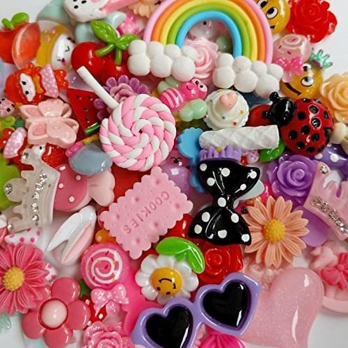 Lots Mix Assort Easter DIY Flatbacks Resin Buttons Scrapbooking Craft