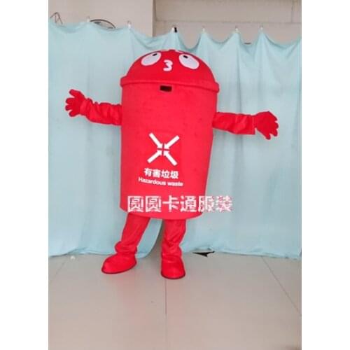 Recycle Trash Can Mascot Costume Adult Size Garbage Can Anime Costumes Advertising Mascotte Fancy Dress Kits