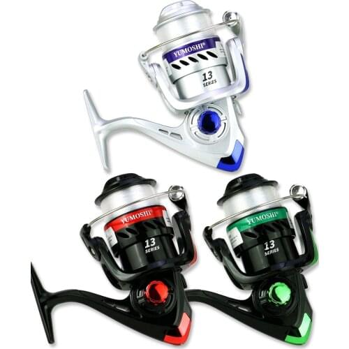 Plastic Spinning Reel With Line Freshwater Carp Fishing Wheel Casting Reels 3000-7000 Series