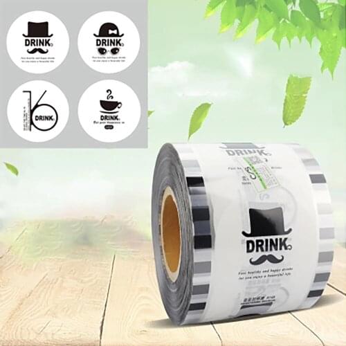 Milk Sealing Film Tea Cup Seal Film Roll Bubble Boba Tea Sealing Printing Healthy Material for Plastic Cups 3000 Cups